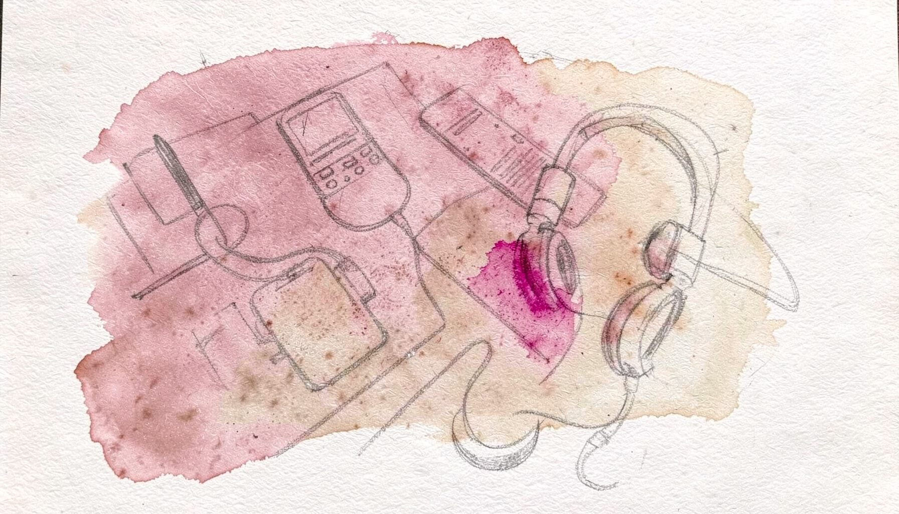 Soft watercolor wash icon representing apps and gadgets