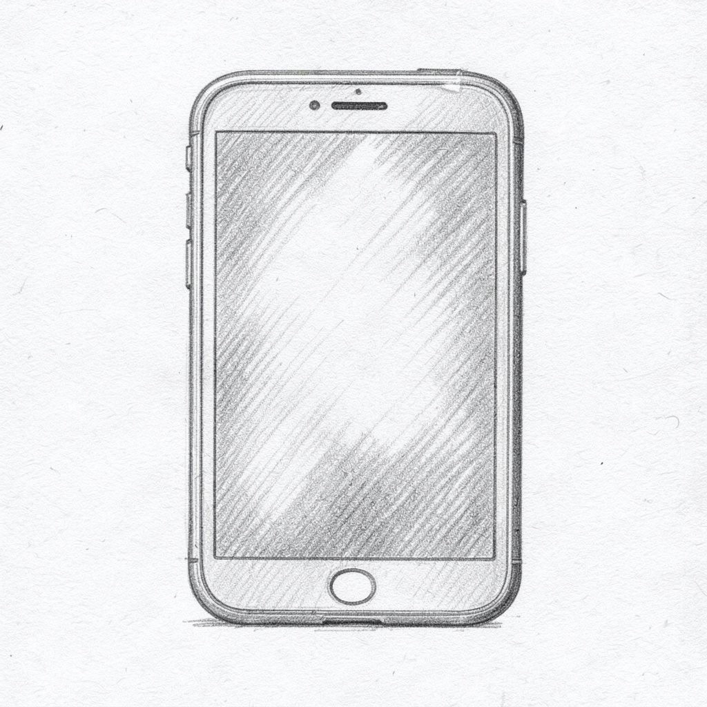 Smartphone resting on a light wooden desk with app icons softly glowing on screen, warm natural light from a nearby window